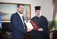Χανιά:Η πρώτη επίσημη θεσμική συνάντηση του Μητροπολίτη Κυδωνίας και Αποκορώνου, κ. Τίτου, με τον Δήμαρχο Χανίων, Π. Σημανδηράκη,